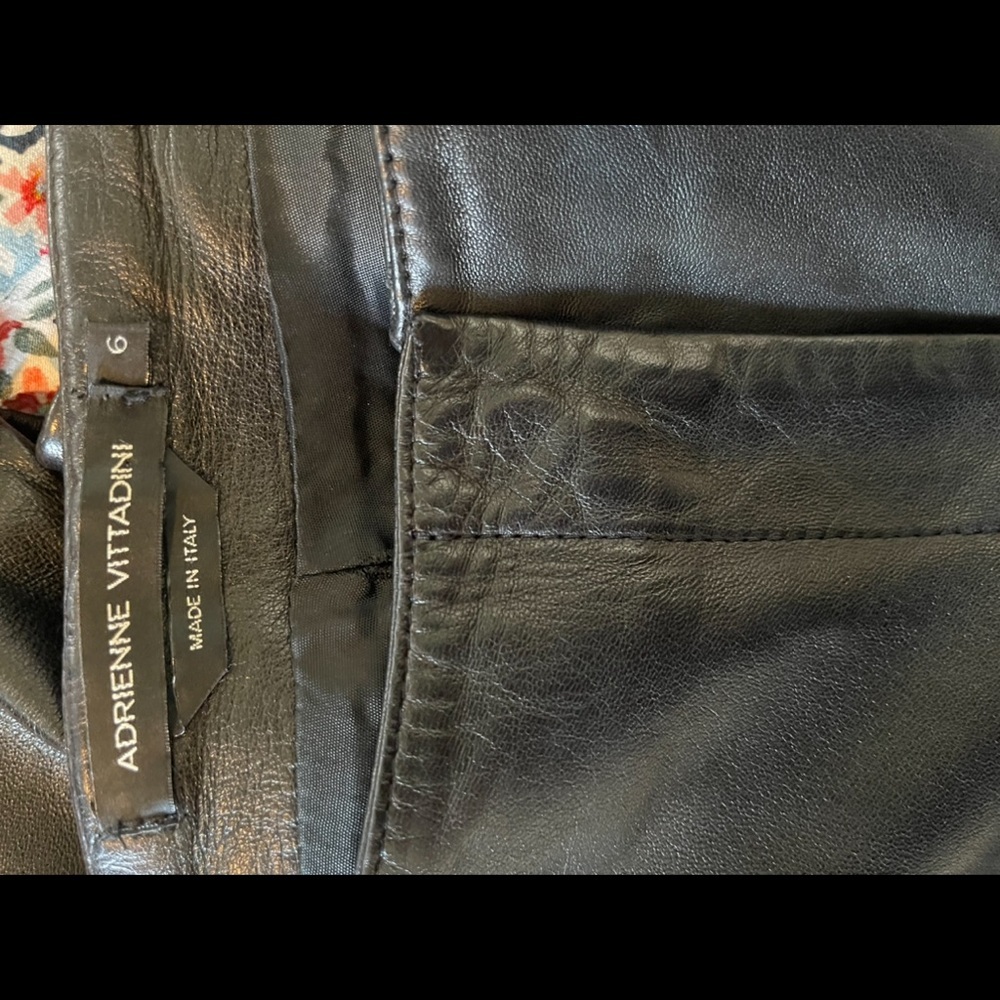 Adrienne Vittadini Black Leather Pants - Picture 7 of 7